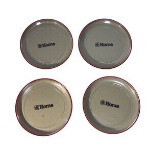 Home Hardware Coasters Plastic Red Rim Set Of 4